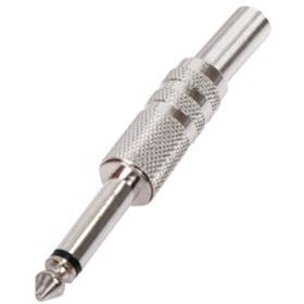 Connettore jack maschio 6,3mm mono, a Saldare, Materiale Metallo, Colore  Argento.